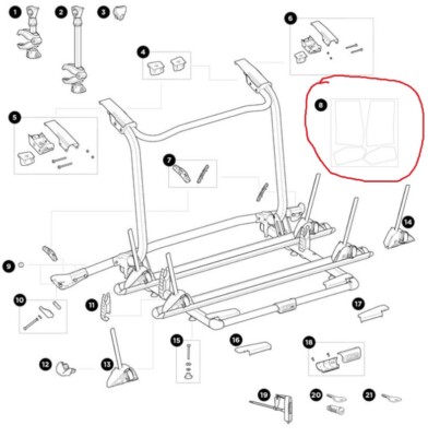 Thule Plastic Foil 54293 Schutzfolie 4tlg. für Heckklappe Heckträger 911 Wand...
