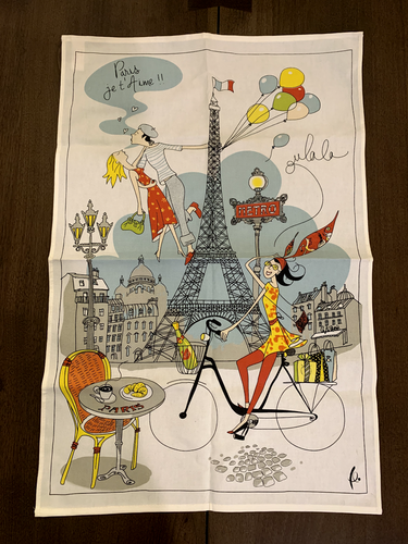 TORCHONS & BOUCHONS, Paris je t' Time!! FRENCH COTTON KITCHEN TEA TOWEL NEW - 第 1/8 張圖片