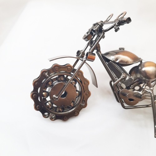 Handgefertigte recycelte Kunst Dirt Bike Altmetall Skulptur Motorrad Modell - Bild 19 von 24