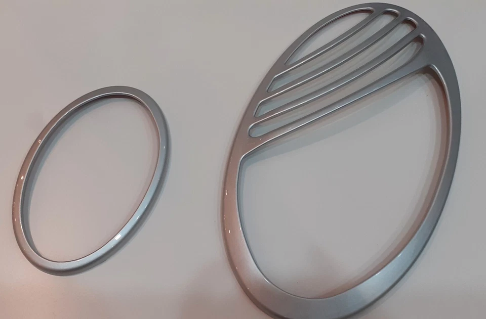 4 PCS Silver Headlight Trim Surrounds For 2002-2006 Mercedes Benz W211 E-Class - Image 4 of 4