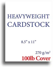 Extra Thick Cardstock - 100lb Cover (270gsm) - Blank White 8.5 x 11 - Heavywe...