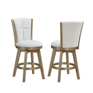 Raven 29 Upholstered Counter Height, Counter Height Swivel Bar Stools Set Of 2