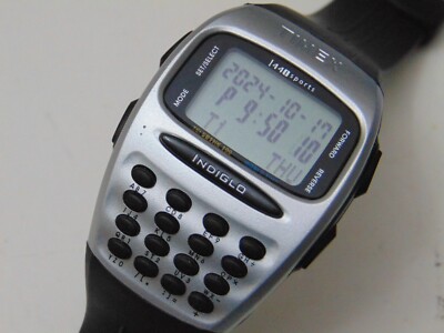 Vintage Timex 1440 Sports Digital Calculator Watch Indiglo 890 LL M6-New Battery