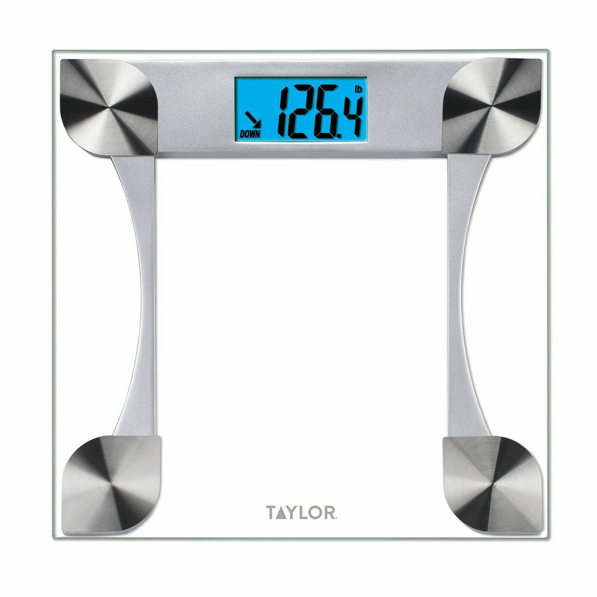 White Digital Glass Bathroom Scale