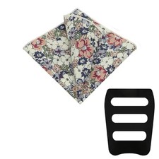 Floral Pocket Square for men, Handkerchief for Men Mens White Pink Flower