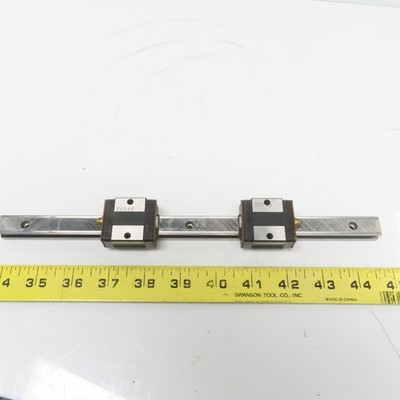 THK HSR15V Y6D19 Linear (2) Bearing Blocks & 280mm Long Rail