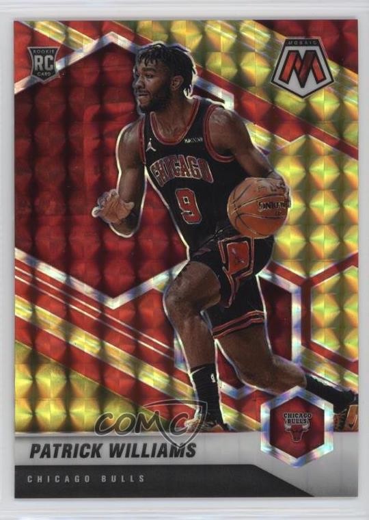 2020 Mosaic Choice Fusion Red & Yellow Prizm /88 Patrick Williams #206 Rookie RC