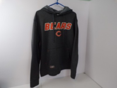 Mens Lg Chicago Bears NFL Team Apparel Gray LS  Combine Fleece Sweatshirt