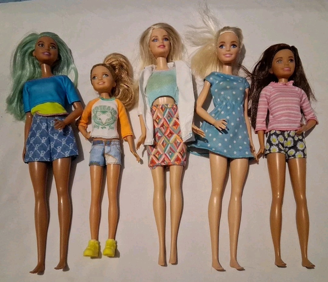 Lot Of 5 Mattel Barbie Dolls