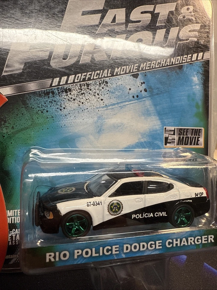 Greenlight Hollywood Fast & Furious Rio Police Dodge Charger 🔥 Extra Rare 🔥 - Image 2 of 4