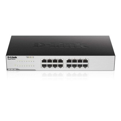 D-Link GO-SW-16G Gigabit Easy Desktop Switch 16 x 1000-Gigabit-Ports lüfterlos