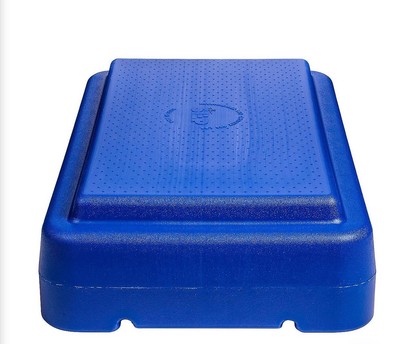 Blue Stackable Aerobic Exercise Platform: Non-Slip, Compact, 250 lb Capacity