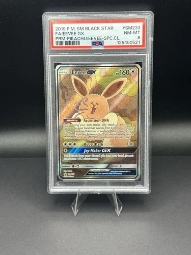 2019 Pokemon SM Black Star Promo Eevee GX #SM233 PSA 8 NM