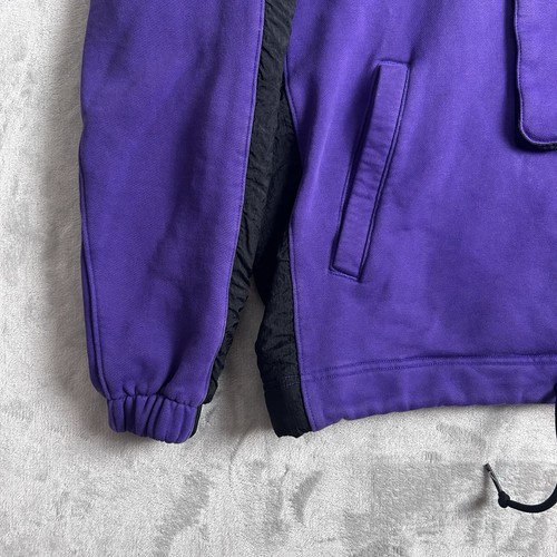 Milwaukee Bucks Sweatshirt Men Small Purple Nike Courtside Back Hit 1/4 Zip 75th - Picture 4 of 11