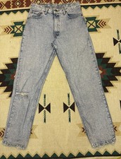 Vintage 90s Levis 501 Acid Wash Distressed Faded Denim Made In USA 34x32
