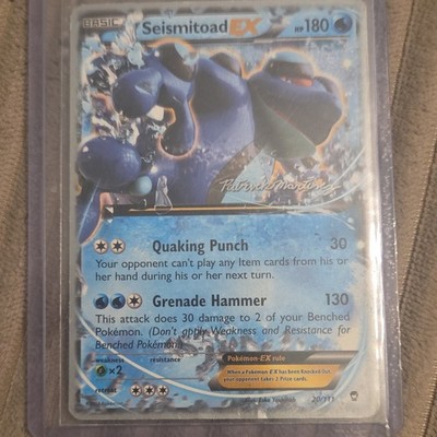 Seismitoad EX 20/111 XY Furious Fists Full Art Holo Ultra Rare English 2014