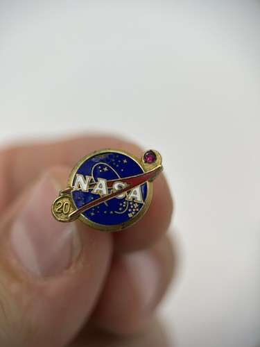 NASA 25 Year (10K Gold, Blue Stone) & 20 Year (red Stone) Service Tie Pins READ - Bild 5 von 8