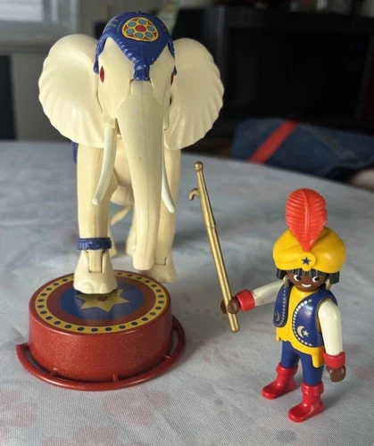 Vintage Playmobil 3809 Romani Circus ALBINO WHITE ELEPHANT Incomplete 90s Toys