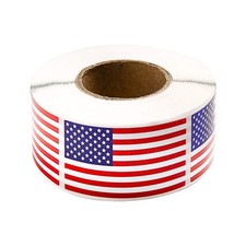 250pcs/roll USA Flag Stickers American Flag Sticker Self Adhesive 5cmx3cm