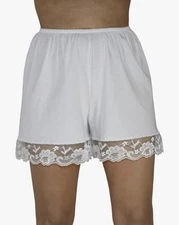 Underworks Pettipants Cotton Culotte Slip Bloomers Split Skirt 4” Inseam Small