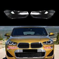 LH&RH Front Headlight Lens Cover + Sealant Glue Fit For BMW F39 X2 2020-2021
