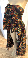 VTG BALADEU TUNIC HIGH LOW FLORAL F/S SZ swc