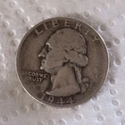 1944 Washington Quarter .900 Fine Silver 25C Circulated Uncertified US Coin