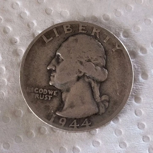 1944 Washington Quarter .900 Fine Silver 25C Circulated Uncertified US Coin