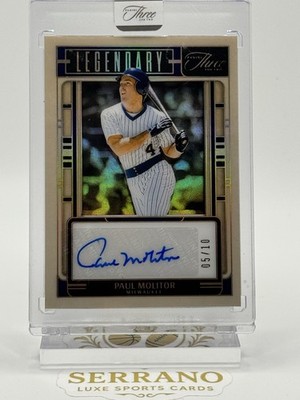 2025 Panini Three And Two Paul Molitor Legendary Signatures Auto /10 (Brewers)