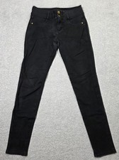 JW Maxx Jeans Womens L Black High Rise Skinny Jegging Dark Wash Pants Denim
