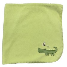 Circo Baby Blanket Alligator Crocodile Honey Bee Green Fleece Security Lovey