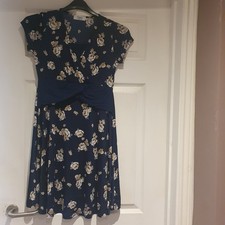 Happy Mama Maternity And Nursing Dress Navy Floral Midi Dress Small