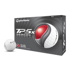 TaylorMade TP5X Golf Balls 12bp - White: Rubber Fill, Urethane Shell, All