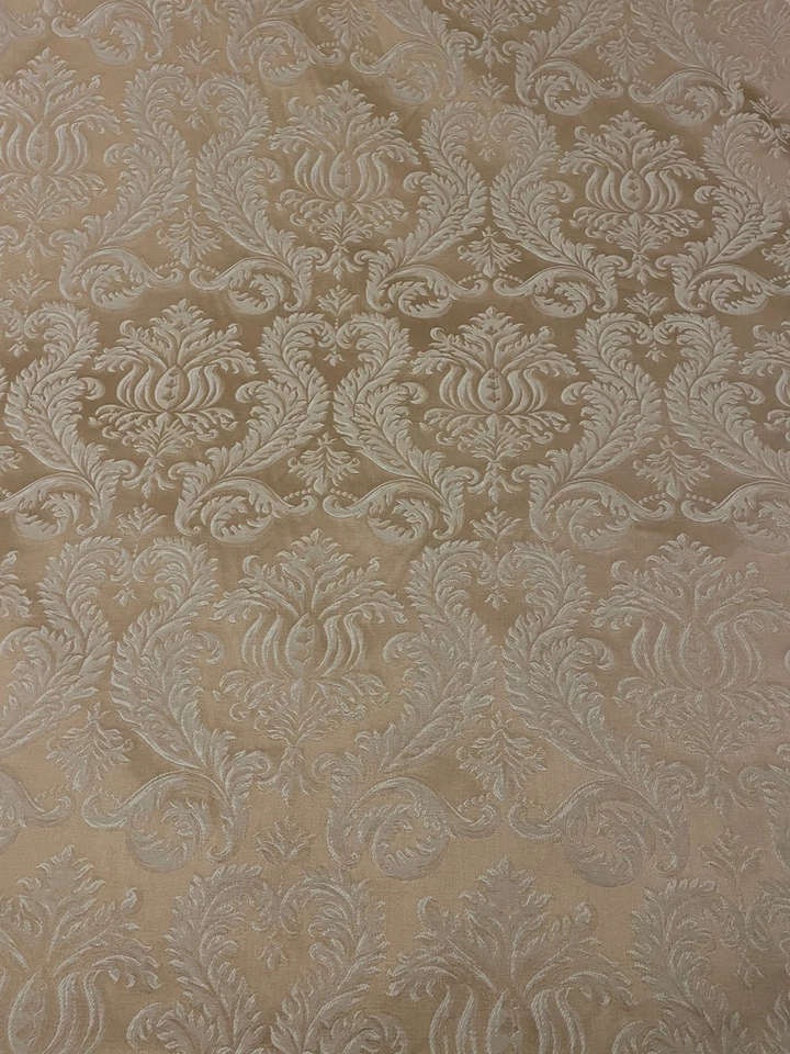 GOLD DAMASK CHENILLE UPHOLSTERY BROCADE FABRIC (54 in.) Sold By The Yard - Image 2 of 4