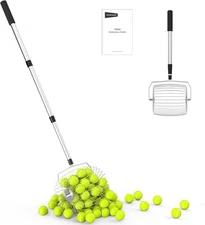 NEEWER TB01SD Tennis Ball Hopper, Telescopic 30-58", Rolling Collector