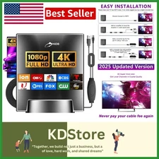 2025 Upgrade HD Digital TV Antenna – Long Range, 4K Support, Free Local Channels