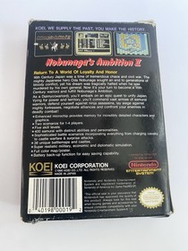 Nobunaga&rsquo;s Ambition II NES &bull; CIB &bull; Box &bull; Manual Cartridge &bull; Map + Bonus map!