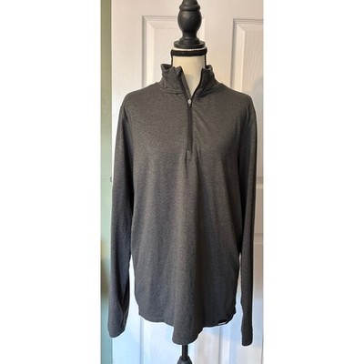 Truewerk B2 Chill 1/4 Zip Long Sleeve Shirt Men's Medium Charcoal Gray Work Wear
