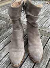 Sofft Women's Aronna Soft Suede Waterproof Taupe Slouch Western Boot Size 9.5