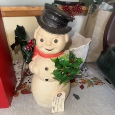 Rare Vintage KENTUCKY TAVERN Bourbon Snowman Glenmore Distilleries box