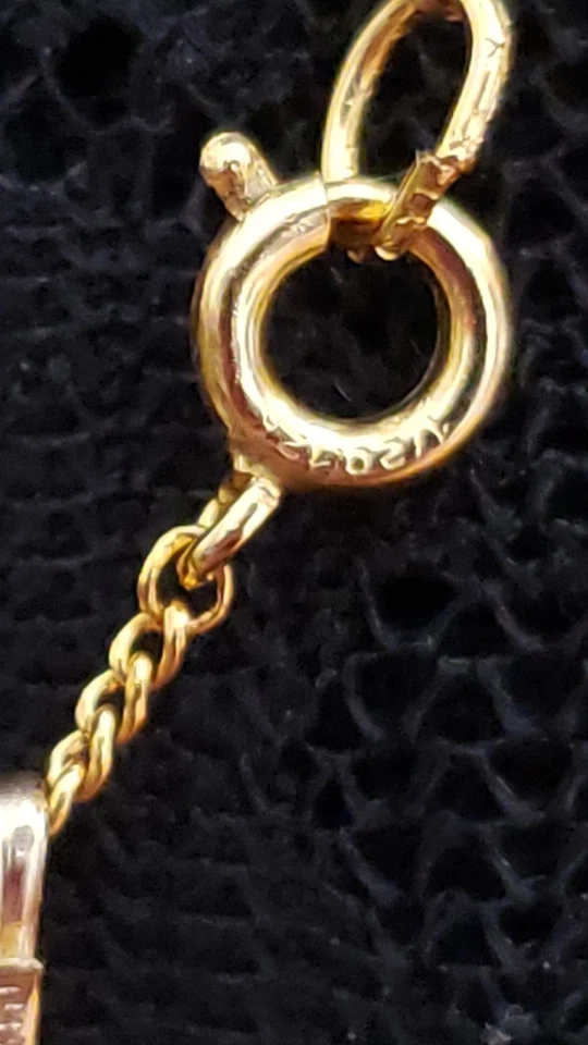 Vintage Now Gold Filled Red Ruby Heart Necklace 18" Inches - Image 4 of 4