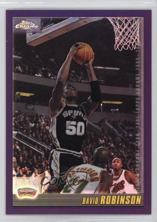 2000-01 Topps Chrome Refractor David Robinson #87 HOF 9we