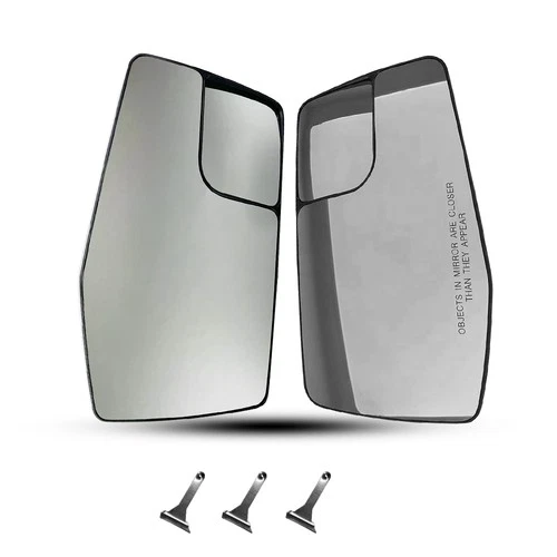 2x Mirror Glass Heated Driver & Passenger For 2019-23 Chevy Silverado GMC Sierra