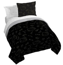 Hello Kitty Stars Queen Comforter Set - 7 Piece Bedding Includes Sheet Set ...