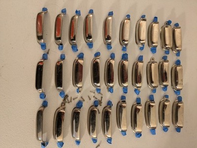 30 Baldwin Chromed Brass Drawer Cup Pulls.  Very Good Used Condition.