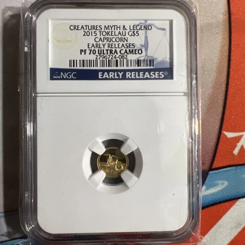 2015 1/2 Gram 0.5 Gram Gold Tokelau Myth & Legend Capricorn NGC PF70 Ultra Cameo