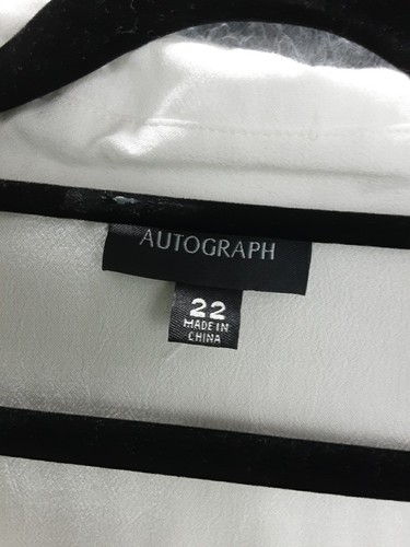 Autograph Plus Size 22 White Long Puffy Sleeve But In Front Button Sleeve Detail - Picture 4 of 10