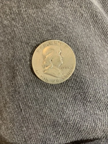 1954 Benjamin Franklin Silver Half Dollar Coin