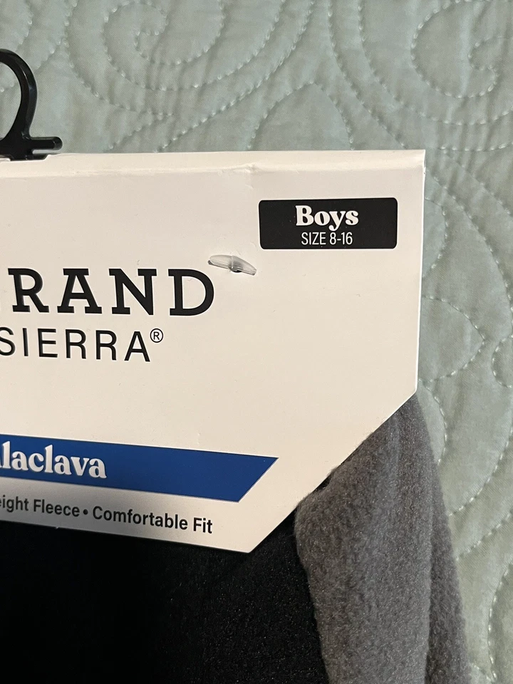 Grand Sierra JÓVENES NIÑOS 8-16 Invierno Pasamontañas Vellón Máscara Facial Sombrero Capucha Gris NUEVO Foto 3 de 4