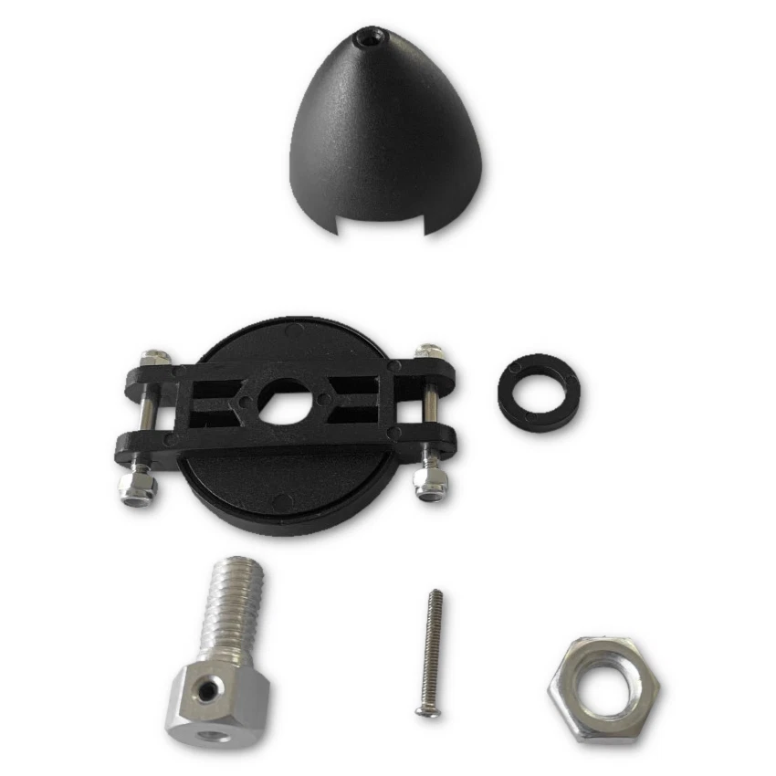 Schwarzer Spinner 38 mm MIT Klappluftschraube 10x6" - Bild 2 von 3